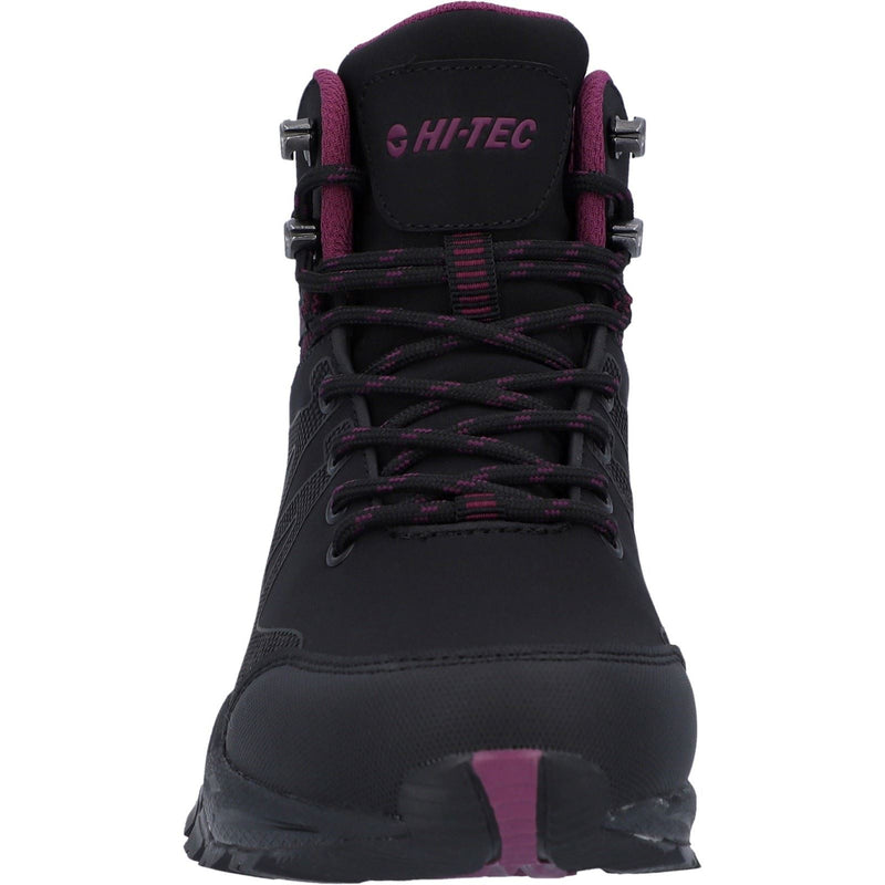 Hi-Tec Jackdaw Mid WP Synthetic Women's Black/Burgundy Hiking Boots