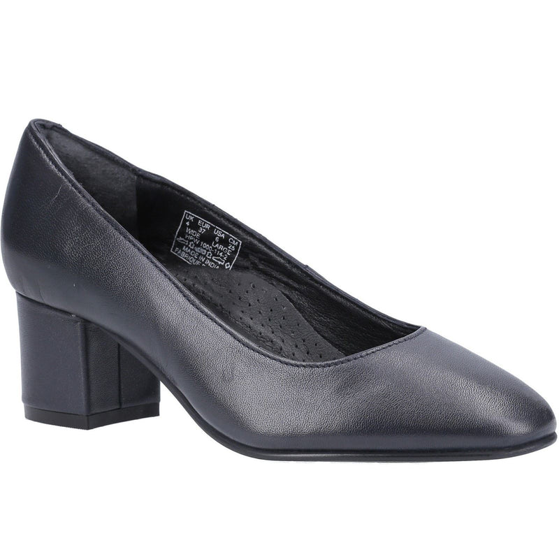 Hush Puppies Anna Leather Women's Navy Heels