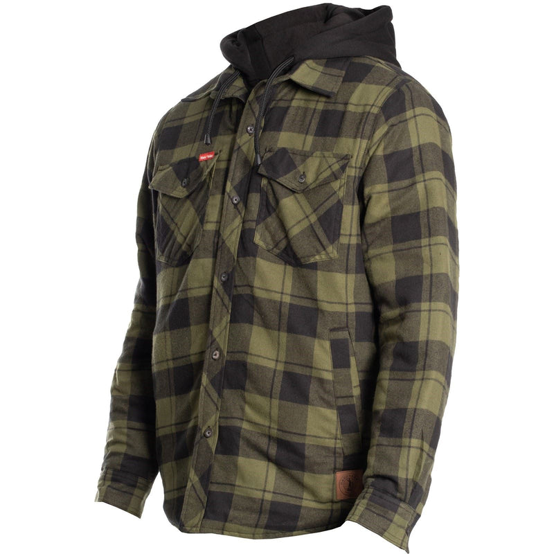 Hard Yakka Quilted Flannel Shacket Men's Green Shirt Jacket