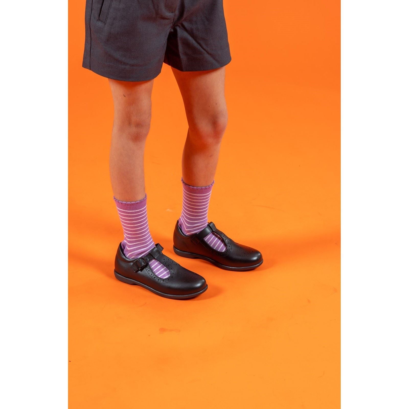 Hush Puppies Britney JNR Leather Girls's Black Shoes