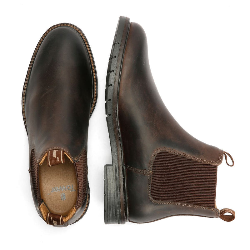 Tower London Harbour Leather Men's Dark Brown Chelsea Boots