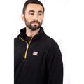 Caterpillar Cat Microfleece Quarter Zip Polyester Men's Black Sweatshirt
