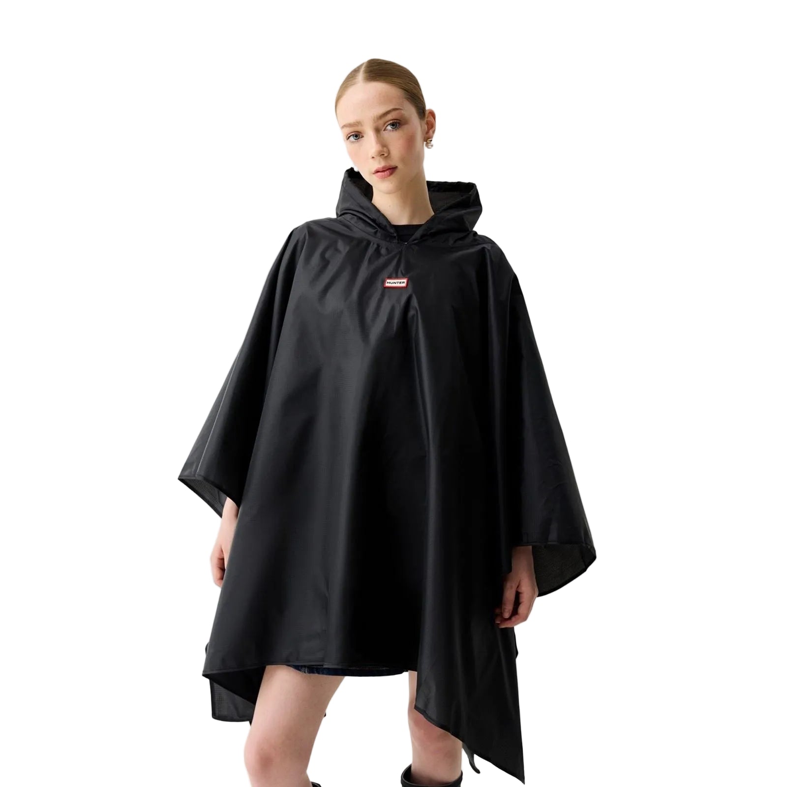Hunter Hunter Packable Unisex Adults Black Rain Ponchos - One Size