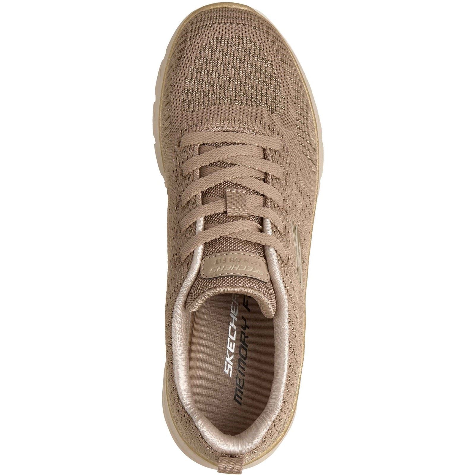 Skechers Fashion Fit 2.0 Polyester Women's Taupe/Gold Sneakers