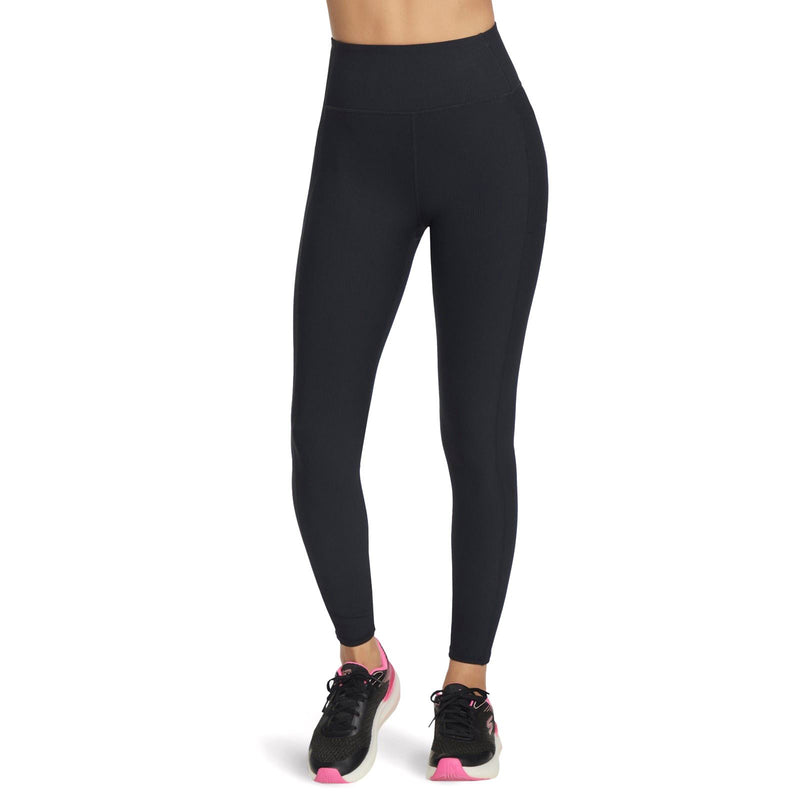 Skechers Performance GOFLEX Rib Nylon Women's Black Sports Leggings