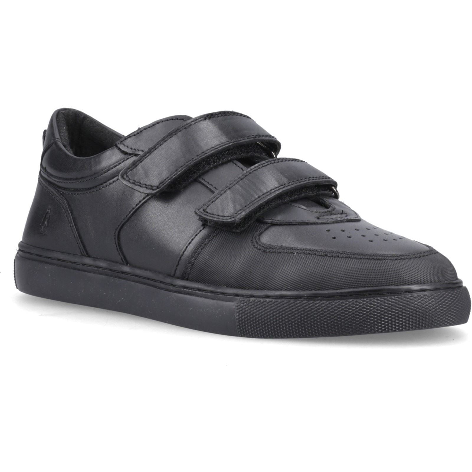Hush Puppies Daxton Leather Boy's Black Trainers