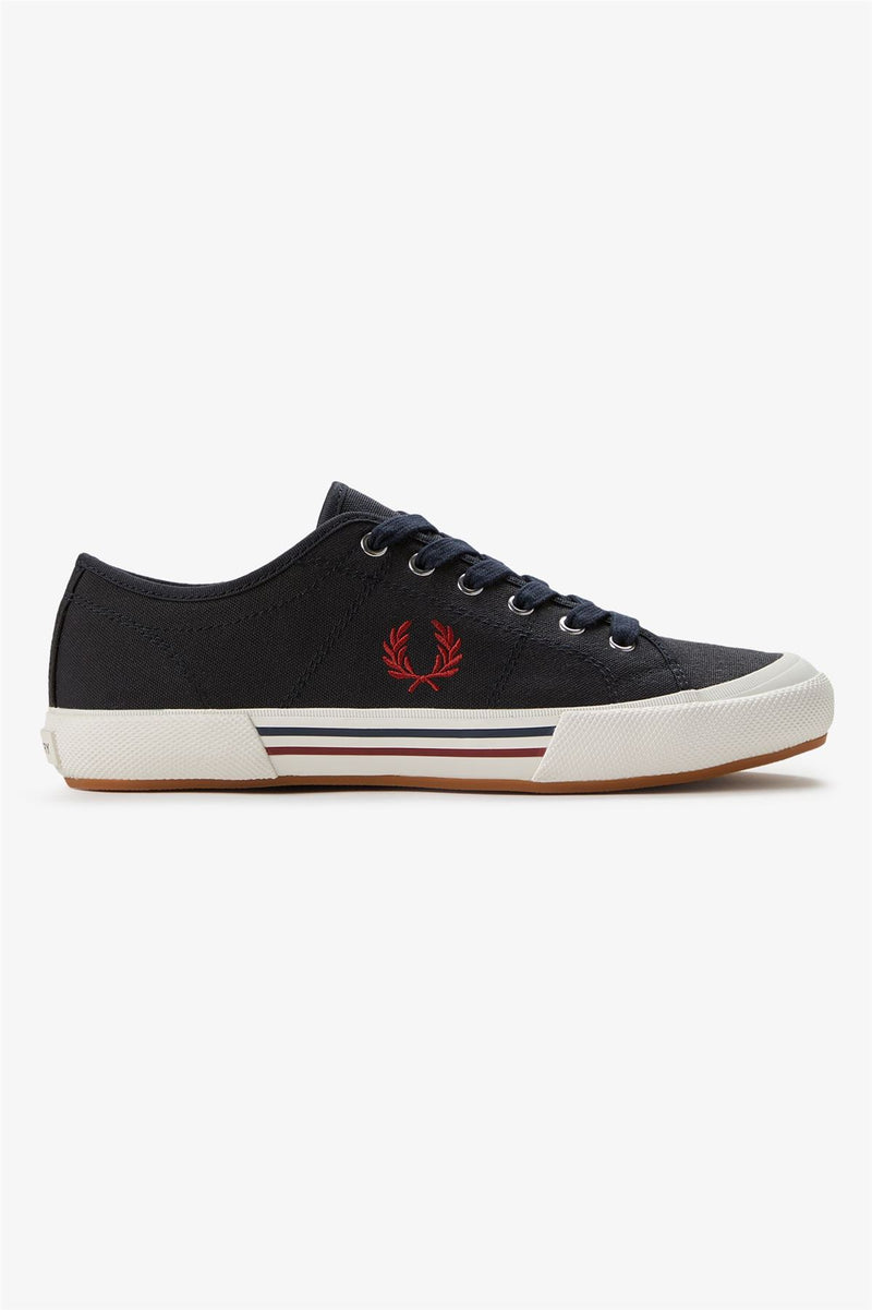 Fred Perry B708 Vintage Tennis Canvas Men's Navy/Red Sneakers