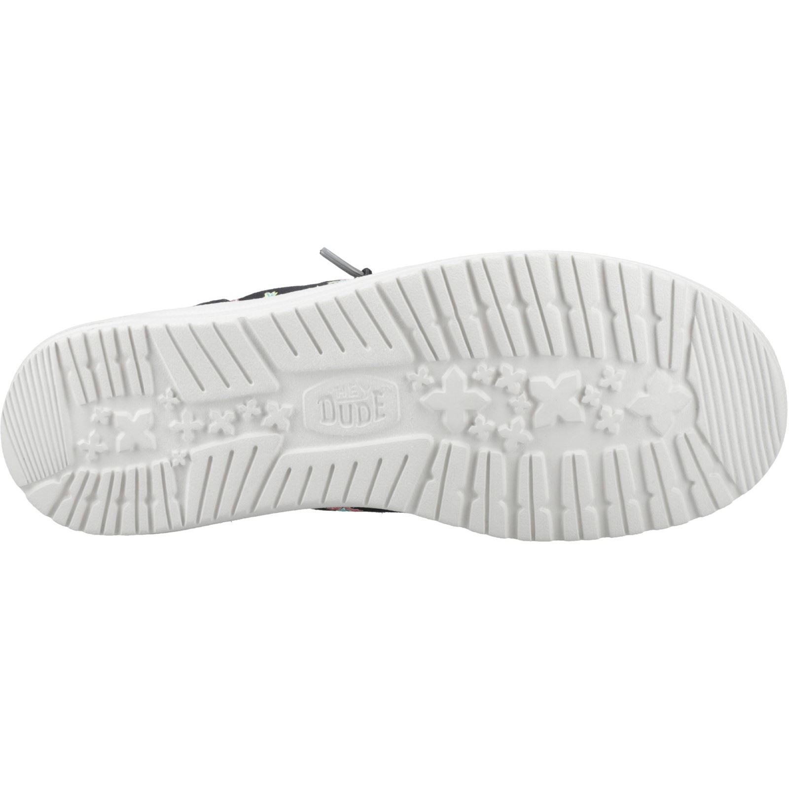 HEYDUDE Wally Funk Party Palm Cotton Men's Black/Multi Moccasins Shoes