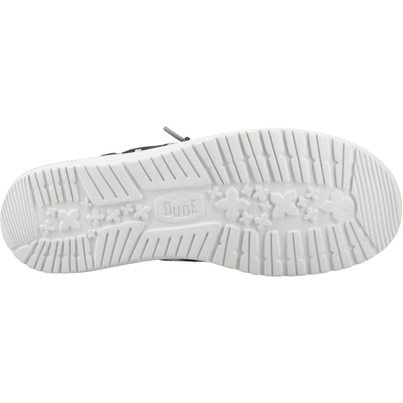 HEYDUDE Wally Funk Party Palm Cotton Men's Black/Multi Moccasins Shoes