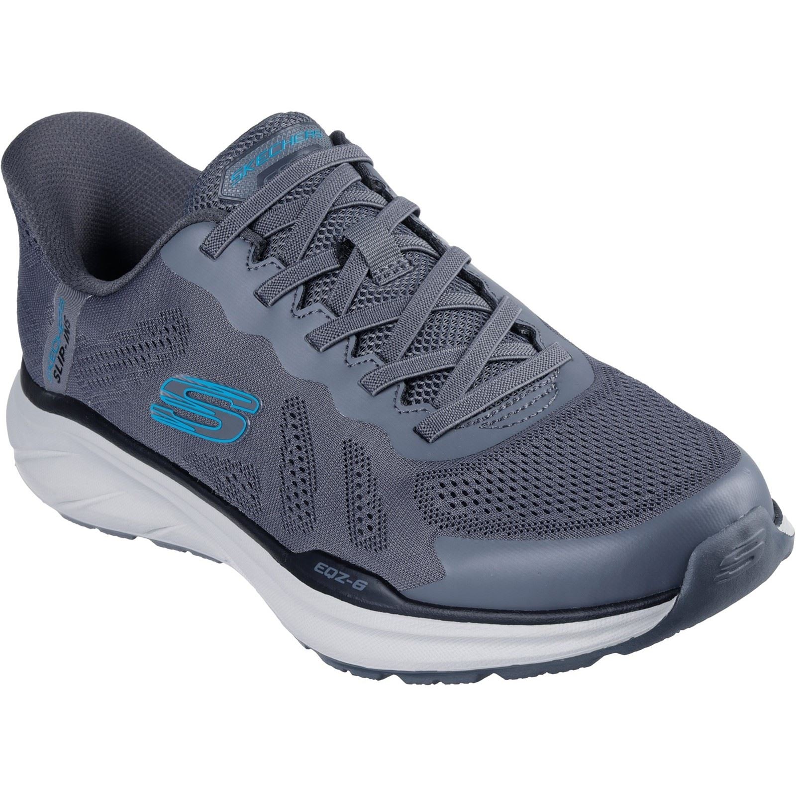 Skechers Equalizer 6.0 Textile Men's Charcoal/Blue Sneakers