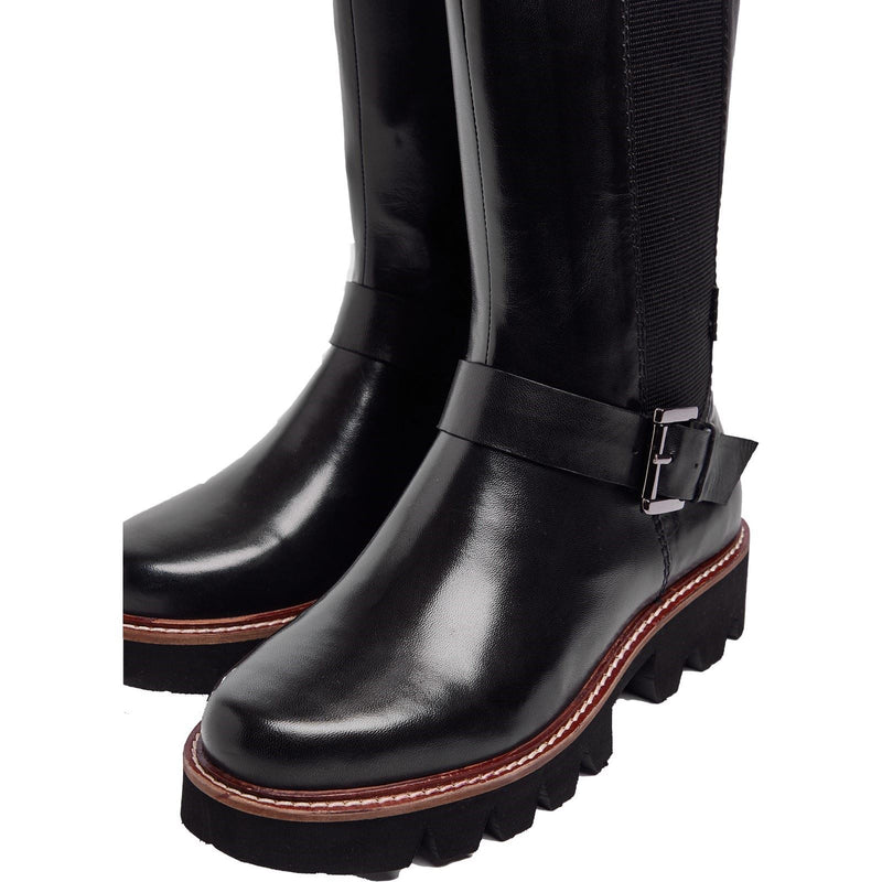 Pod Aleena Leather/Textile Women's Black Boots