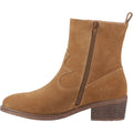 Hush Puppies Ida Stitch Boot Leather Women's Tan Heeled Ankle Boots