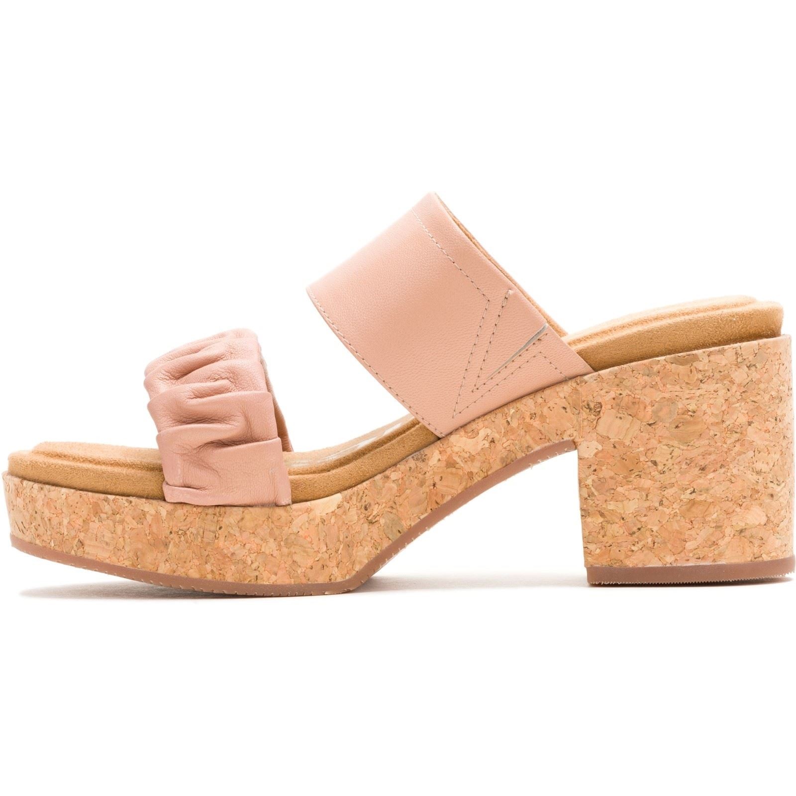 Hush Puppies Poppy Leather Women's Cafe Creme Heels