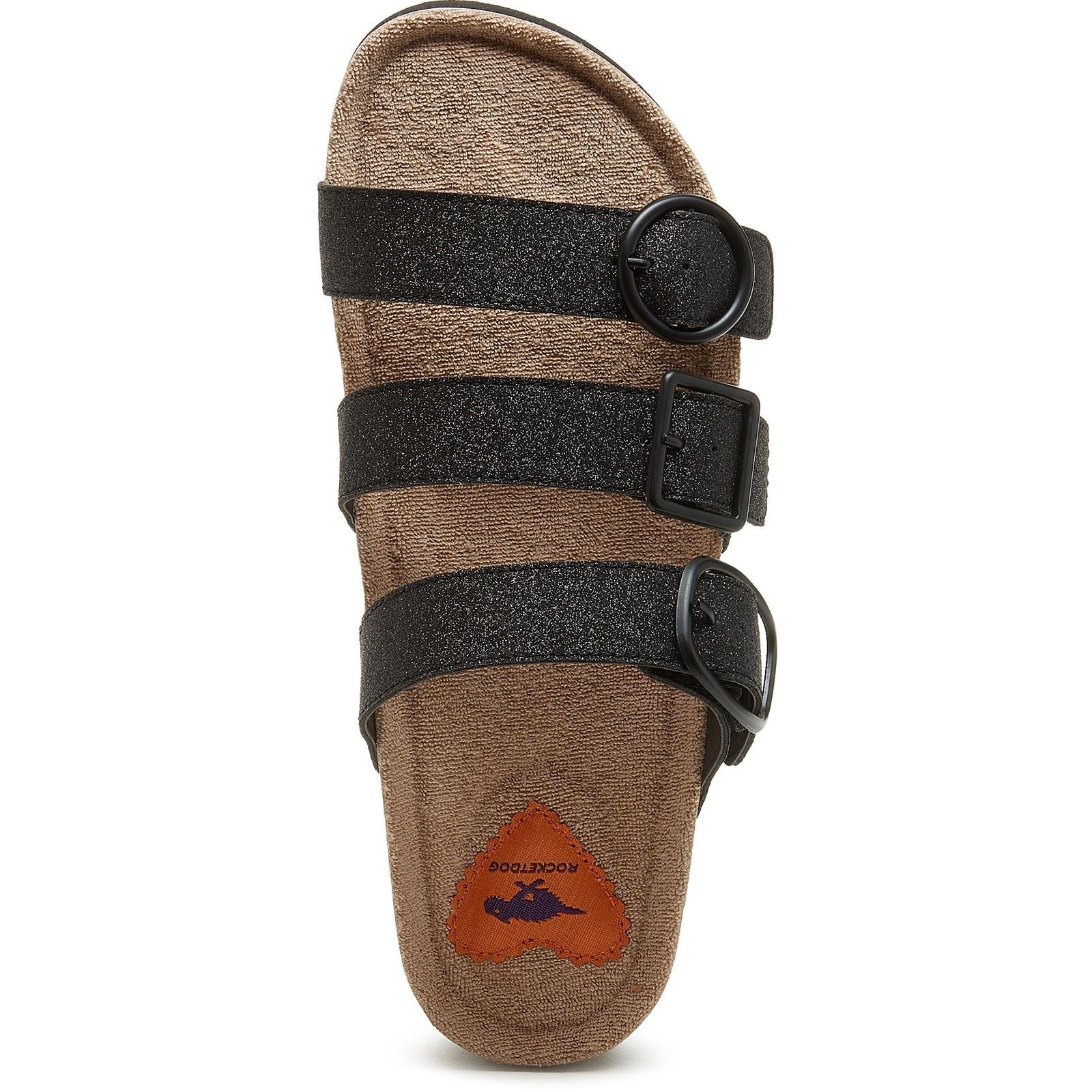 Rocket Dog Astor Glenn Glitter Textile Women's Black Sandals