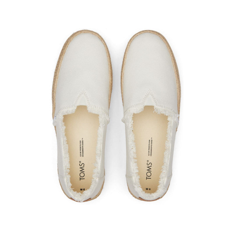 TOMS Valencia 100% Cotton Women's White Espadrilles