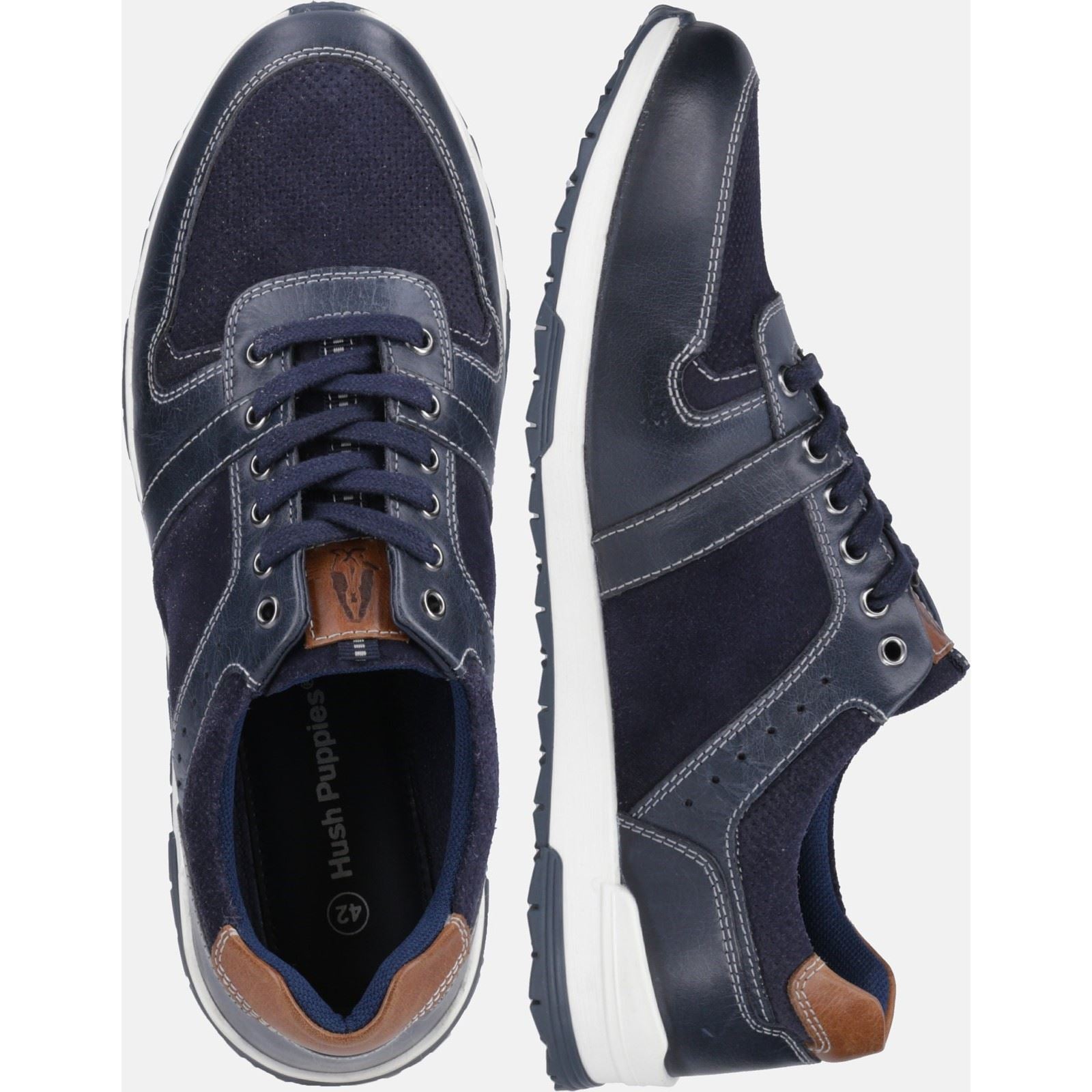 Hush Puppies Christopher Leather Men's Navy Sneakers