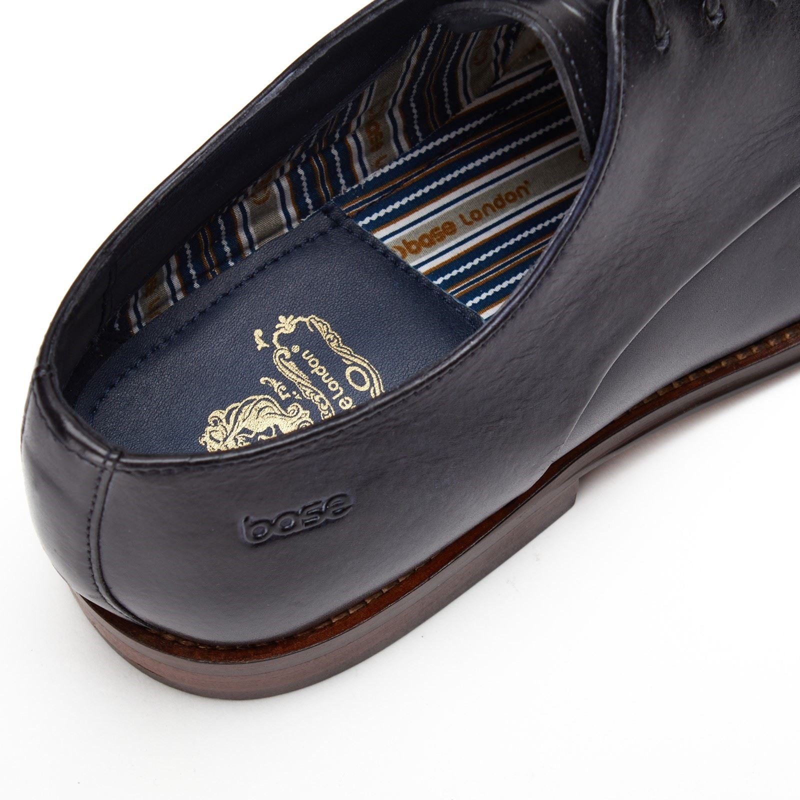 Base London Marley Derby Leather Men's Navy Lace-Up Shoes
