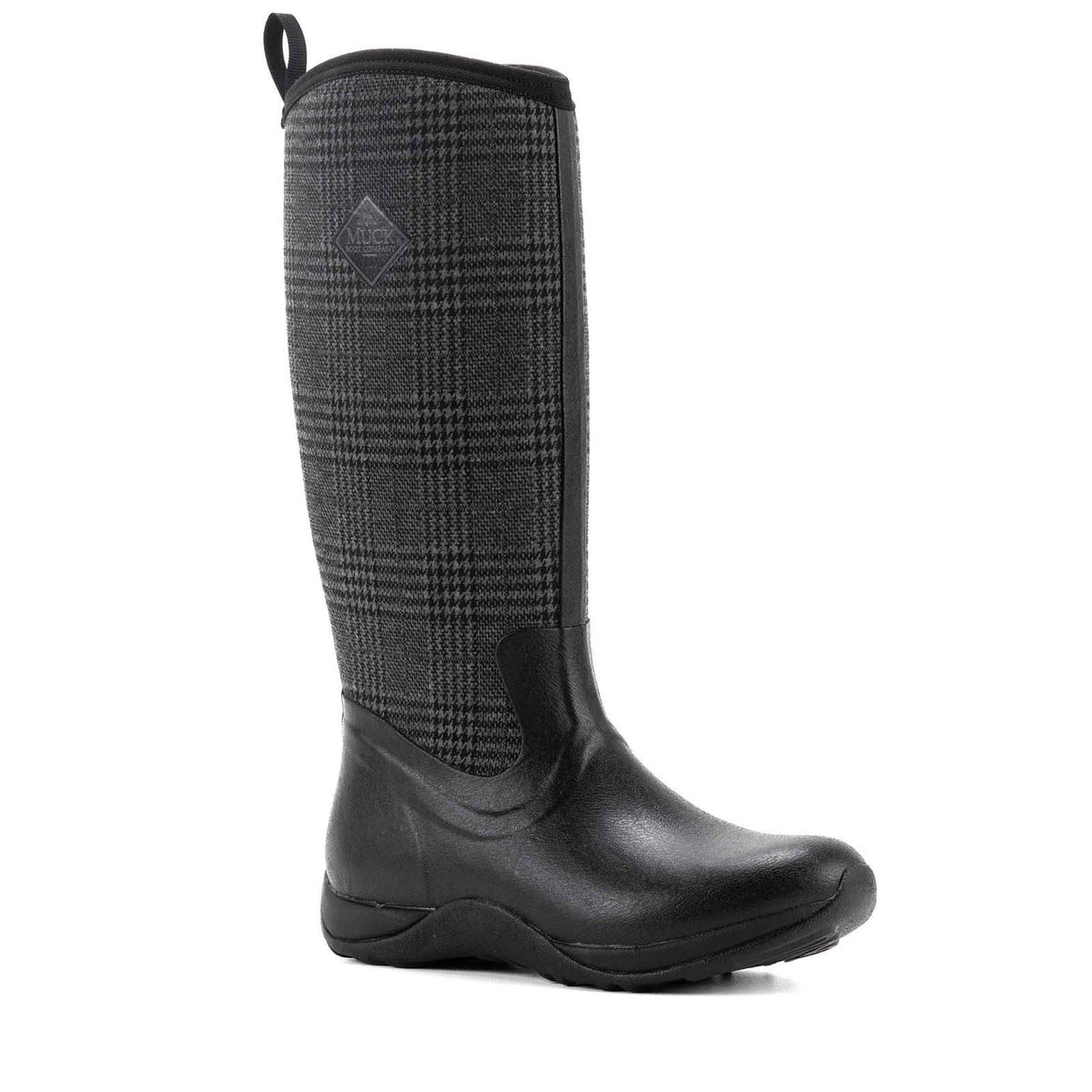 Muck Boots Arctic Adventure Rubber Women's Black/Plaid Winter Knee High Boots