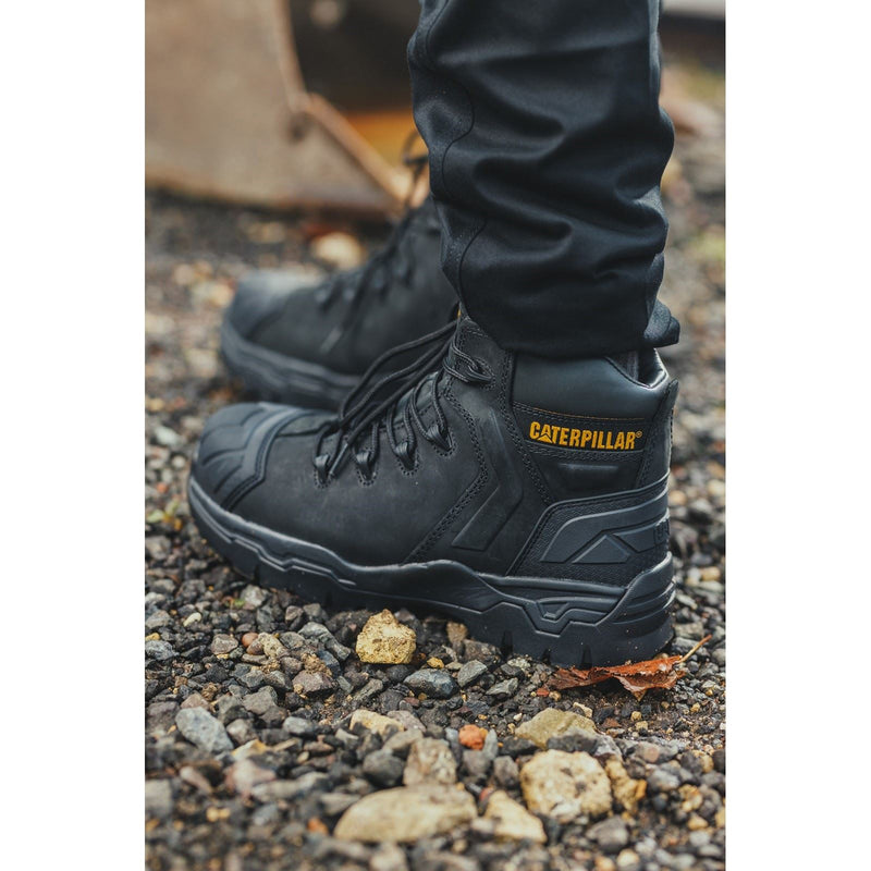 Caterpillar Everett S3 WP Leather Black Safety Boots