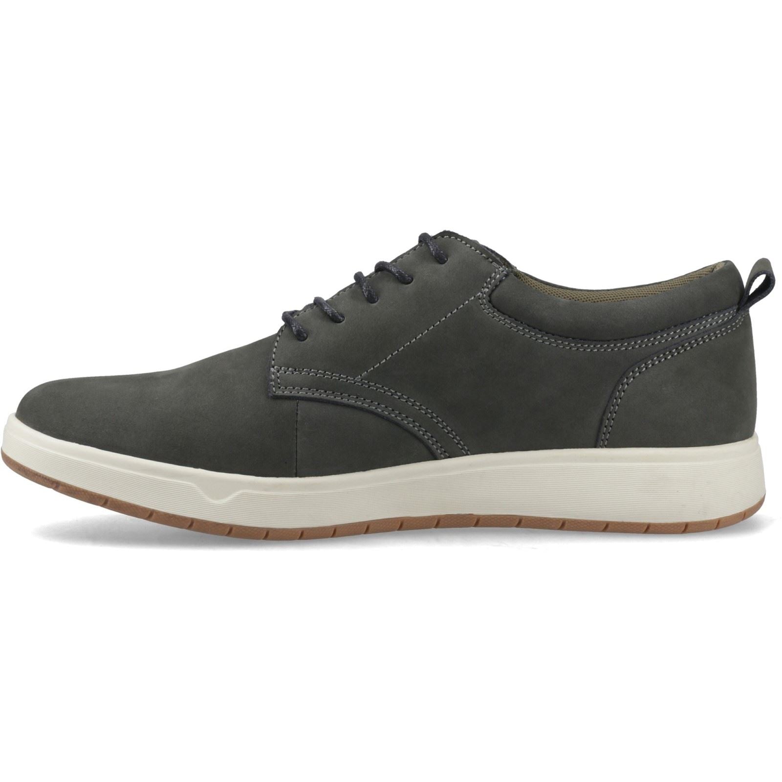 Hush Puppies Bowen Leather Men's Dark Khaki Lace-Up Shoes