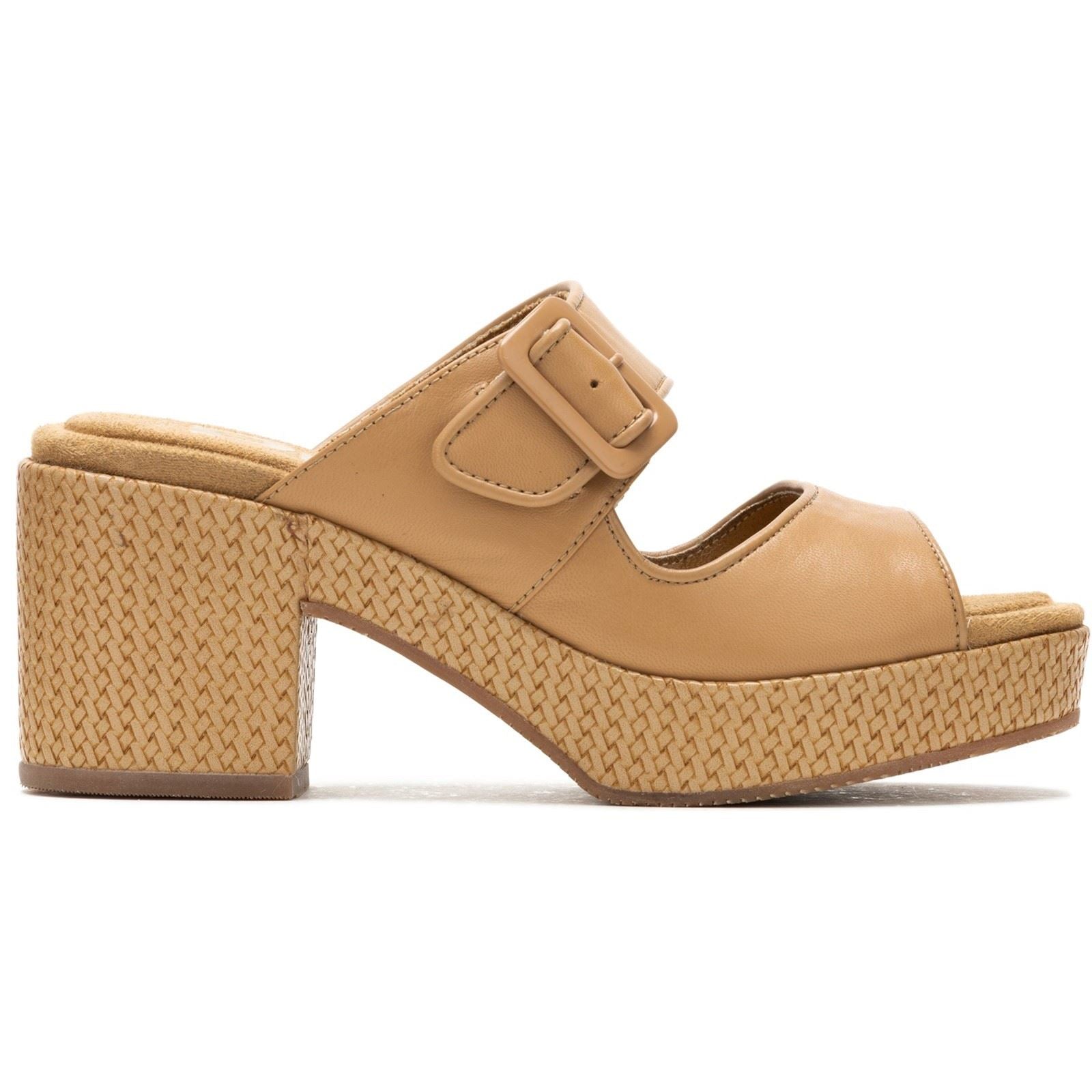 Hush Puppies Poppy Leather Women's Tan Heels