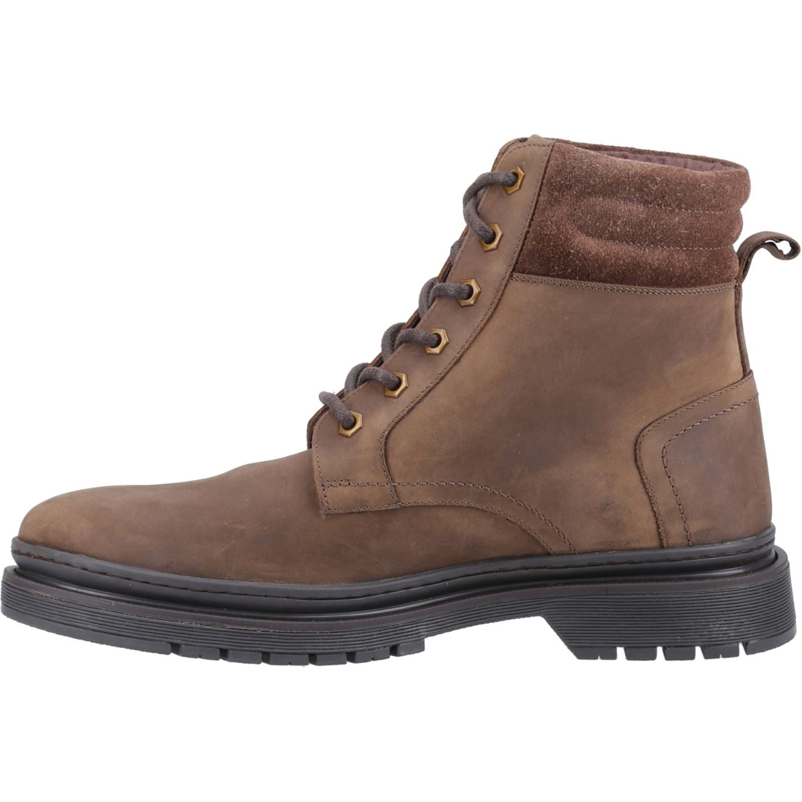Hush Puppies Jarrod Leather Men's Brown Ankle Boots