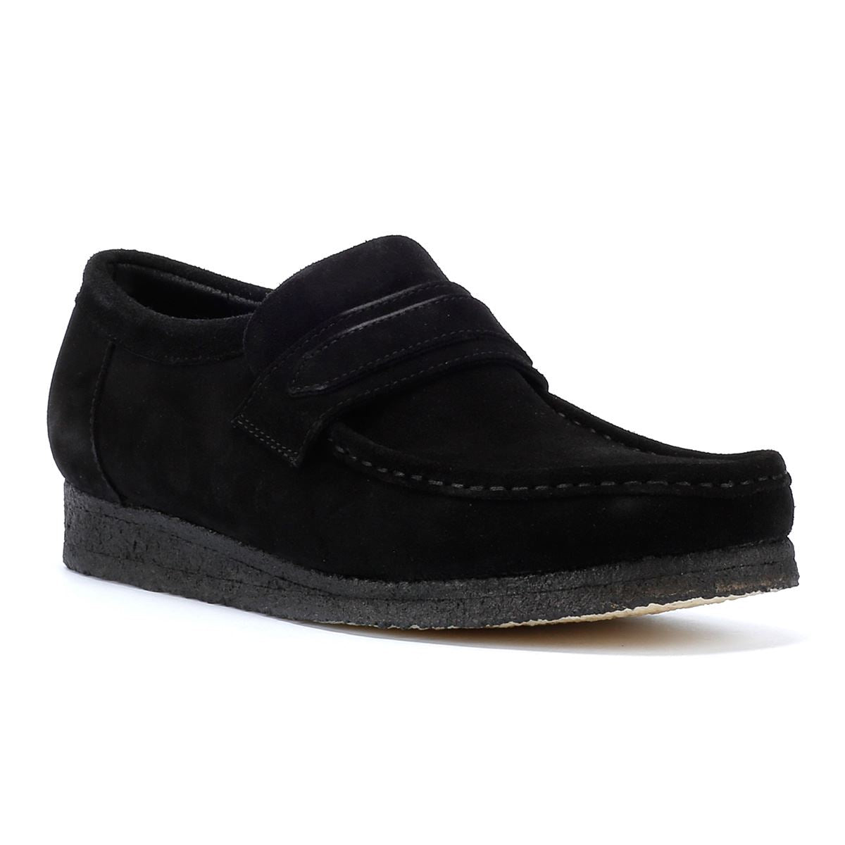 Men's fashion clarks wallabee black leather