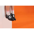 Hush Puppies Fiona JNR Leather Girls's Black Shoes