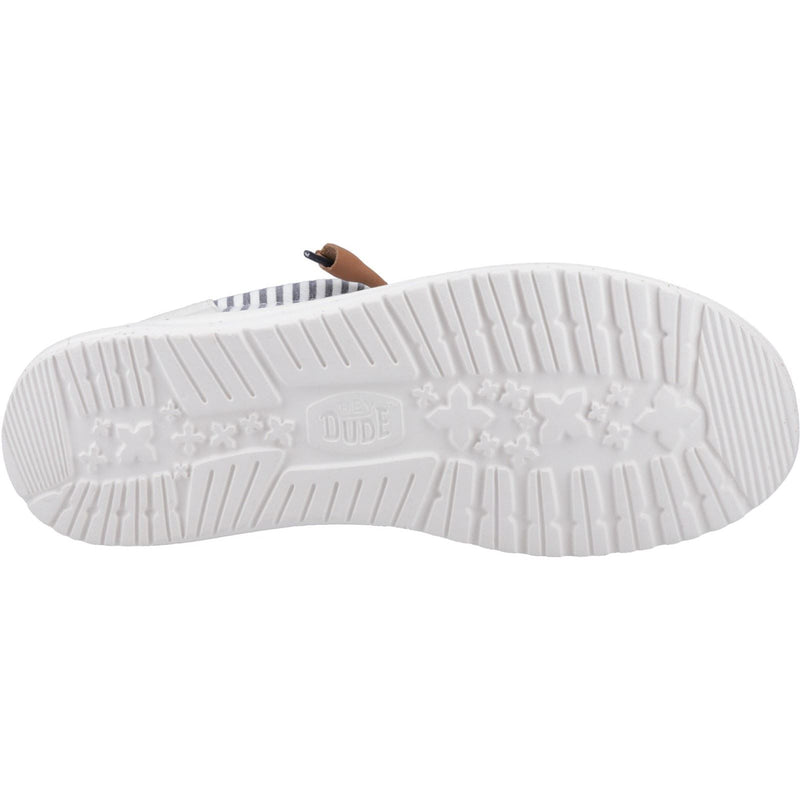 HEYDUDE Wally Funk Nu Prep Cotton Men's Princess Blue/Wood Ash Moccasins Shoes