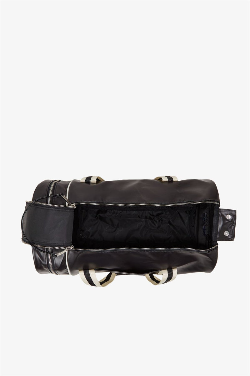 Fred Perry Classic Barrel Polyester Black/Ecru Cross Bag