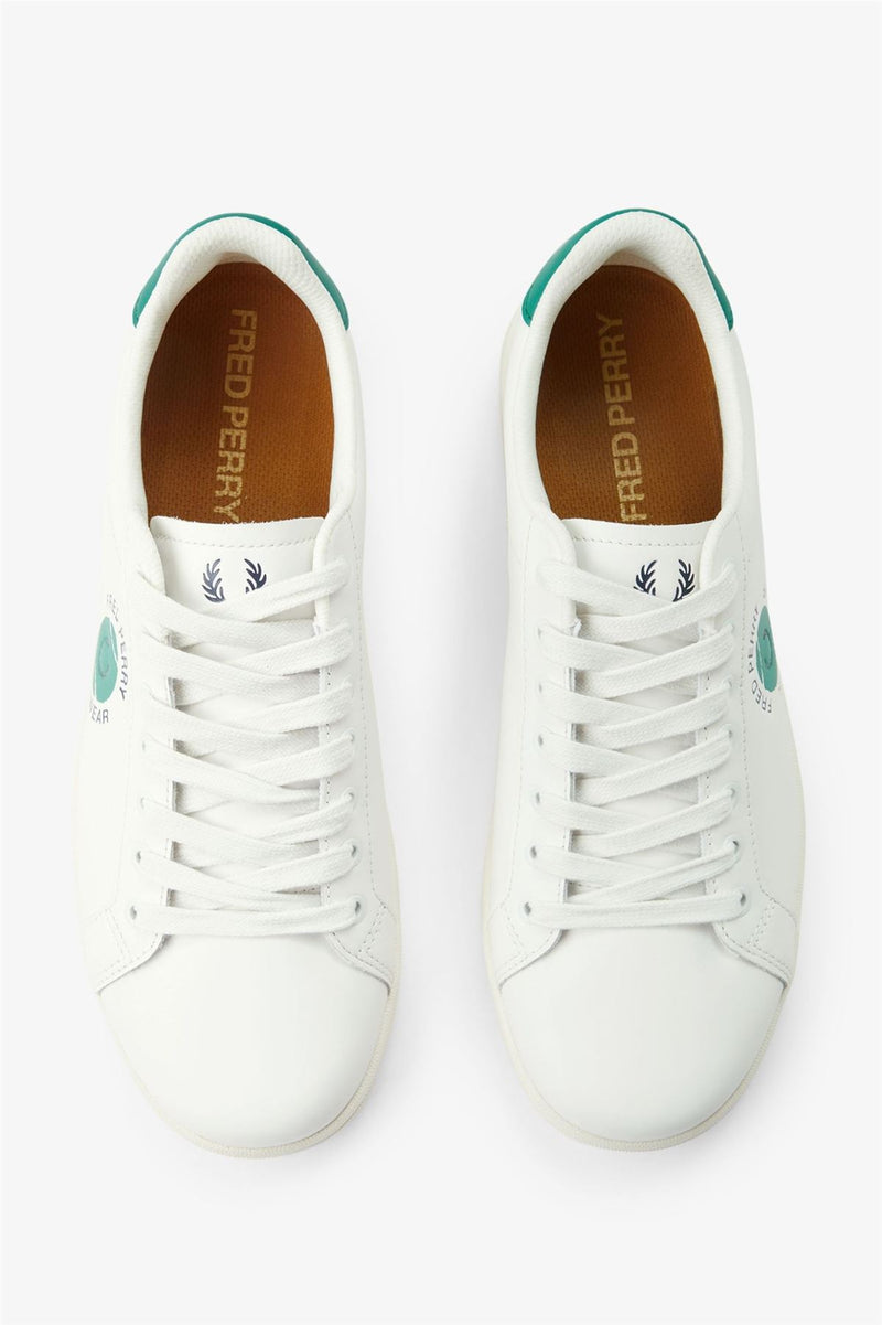 Fred Perry Tennis Cupsole Leather Men's White/Green Sneakers