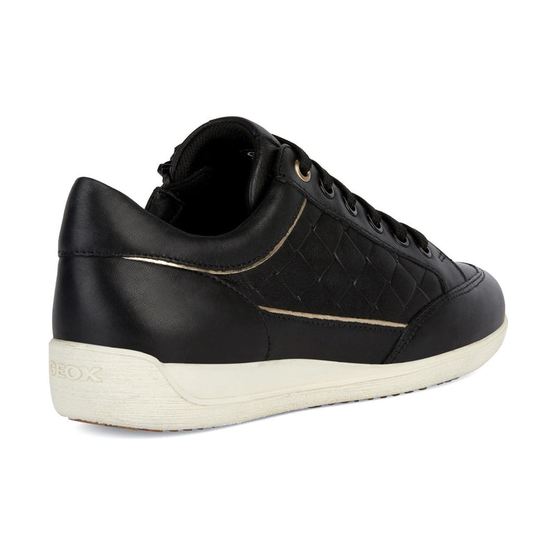 Geox D MYRIA Faux Leather Women's Black Trainers