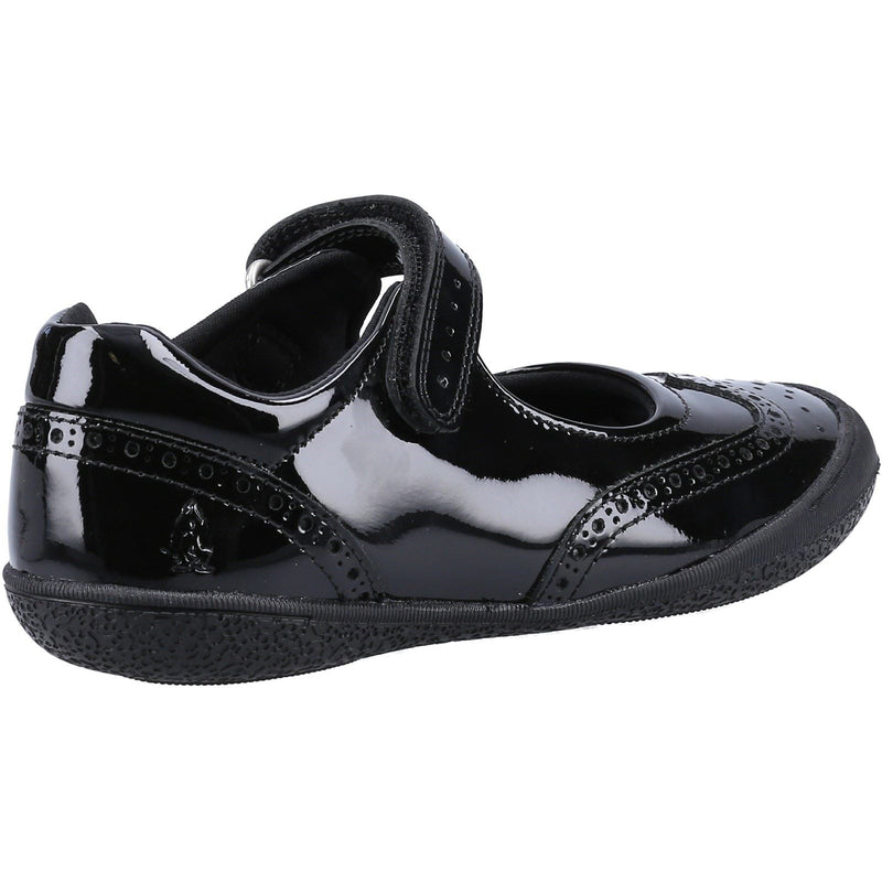 Hush Puppies Rina Junior/Youth Girls Black Patent Leather Shoes