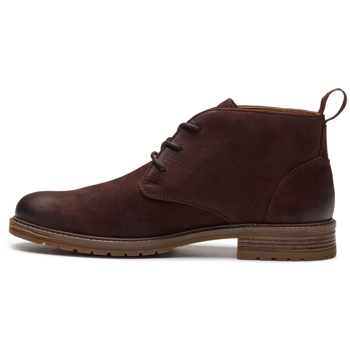 Hush Puppies Ricky Leather Men's Dark Brown Ankle Boots