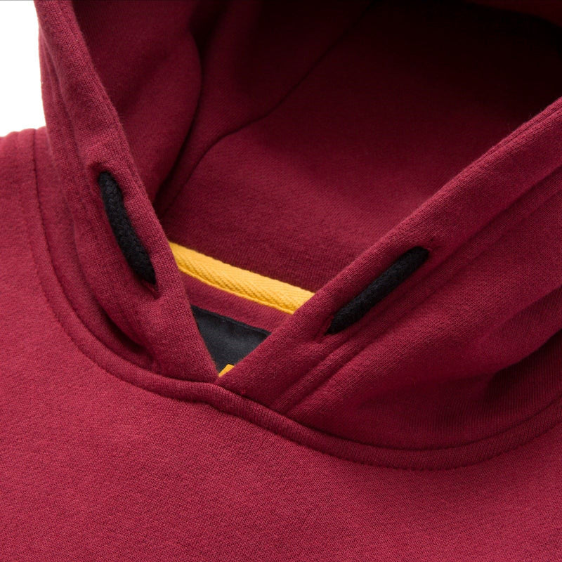 Caterpillar Trademark Banner Cotton Men's Red Hooded Sweatshirt