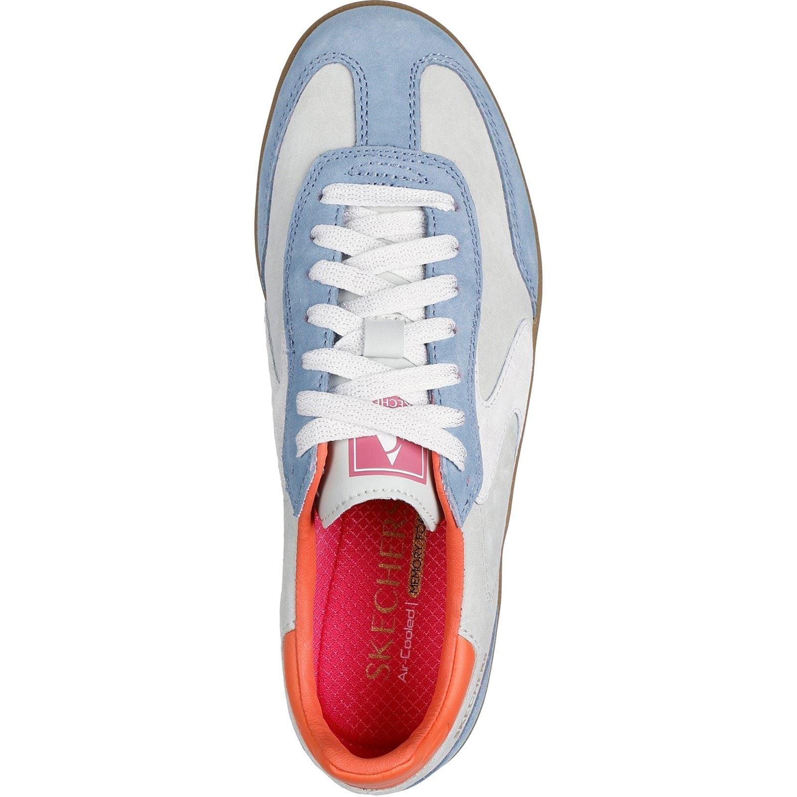Skechers Hotshot For The Win Leather Women's Light Blue/Multi Sneakers