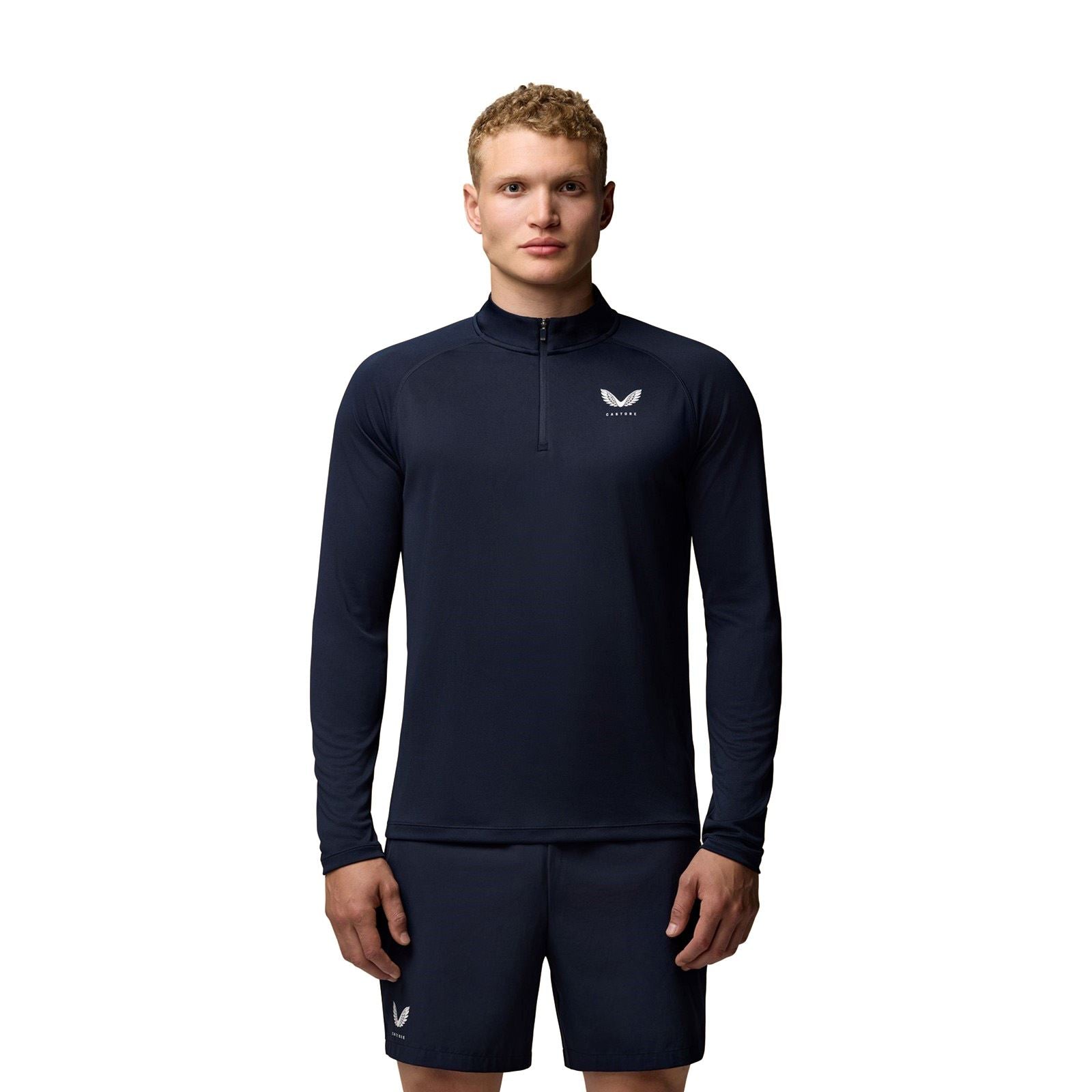 Castore Adapt Training 1/4 Zip Top Polyester Men's Blue Activewear T-Shirts