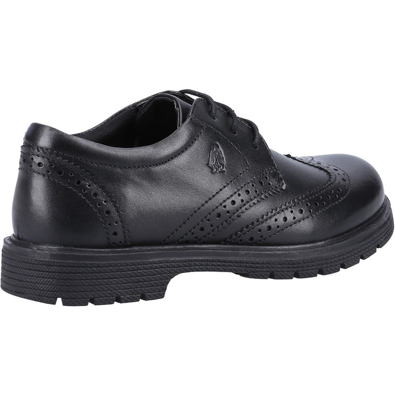 Hush Puppies SALLY SENIOR Leather Girls's Black Brogues