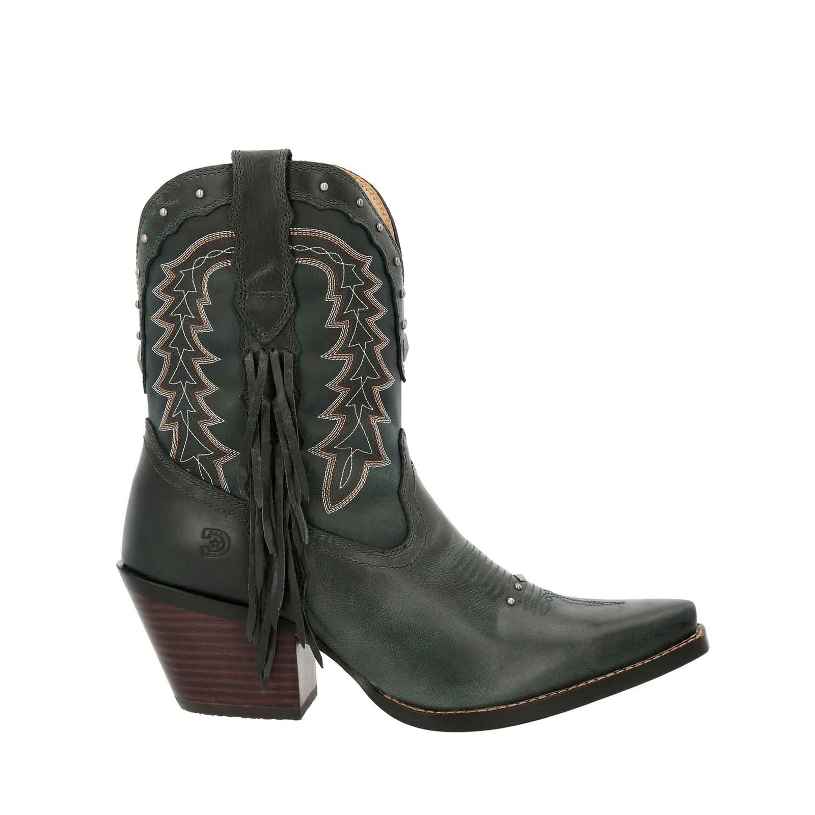 Durango Crush Bootie Leather Women's Saddle Brown/Denim Blue Boots