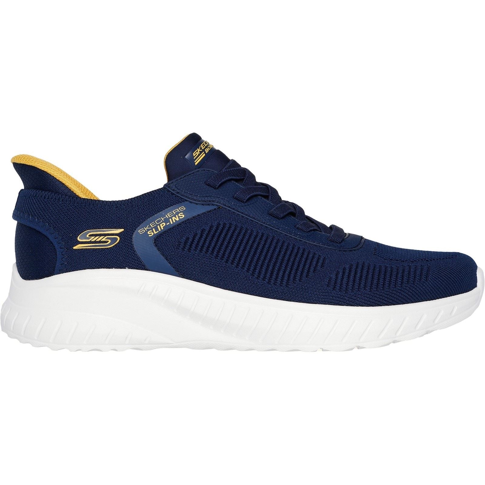 Skechers BOBS Sport Squad Chaos Solid Step Textile Men's Navy Sneakers