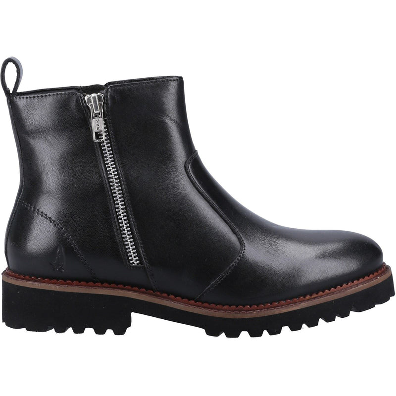 Hush Puppies Grace Zip Suede Women's Black Boots