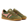 Gola Tornado Women's Military Green/Coral Pink Trainers