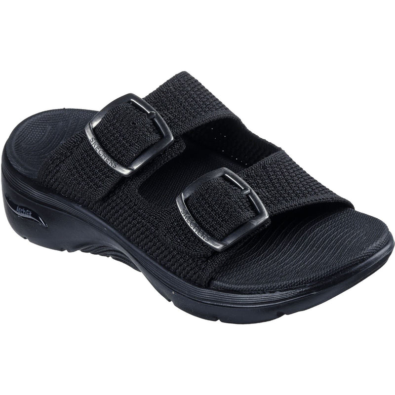 Skechers Go Walk Arch Fit 2.0 Destined Textile Women's Black Sandals