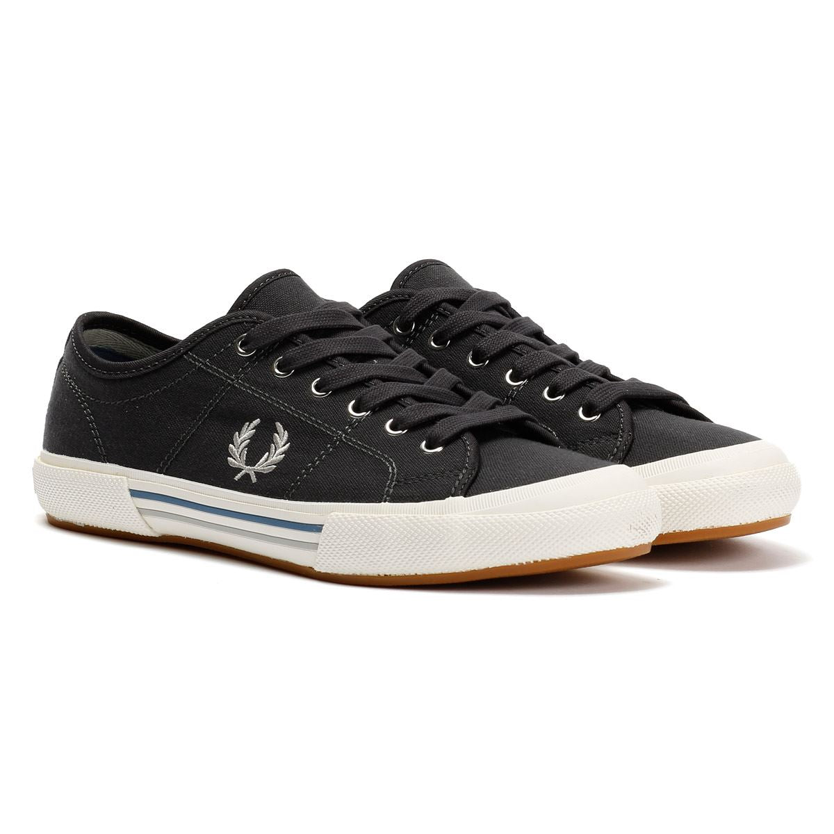 Fred Perry B708 Vintage Tennis Canvas Men's Anchor Gray Sneakers