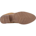 Hush Puppies Ida Stitch Boot Leather Women's Tan Heeled Ankle Boots