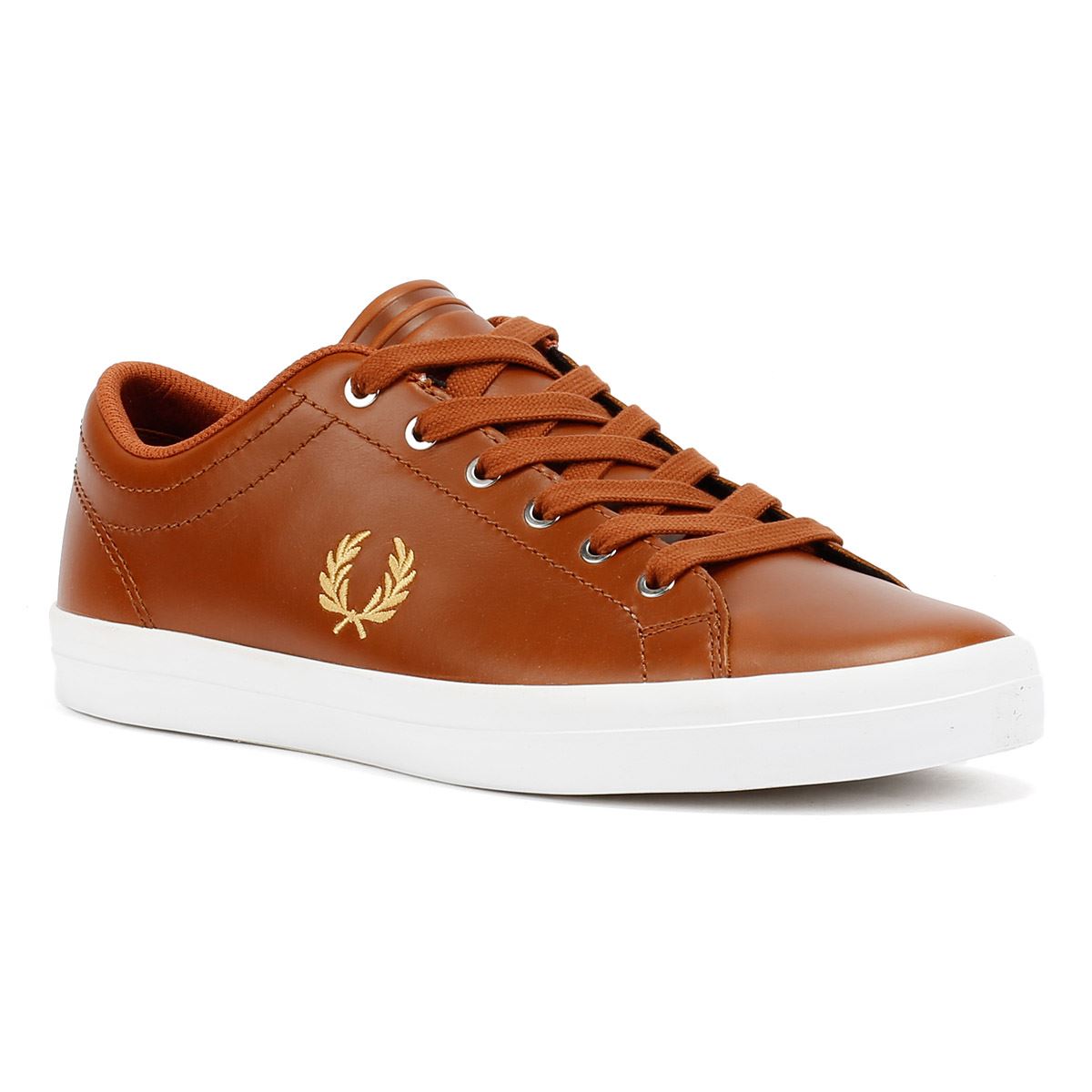 Fred Perry Baseline Leather Men's Tan/Champagne Sneakers
