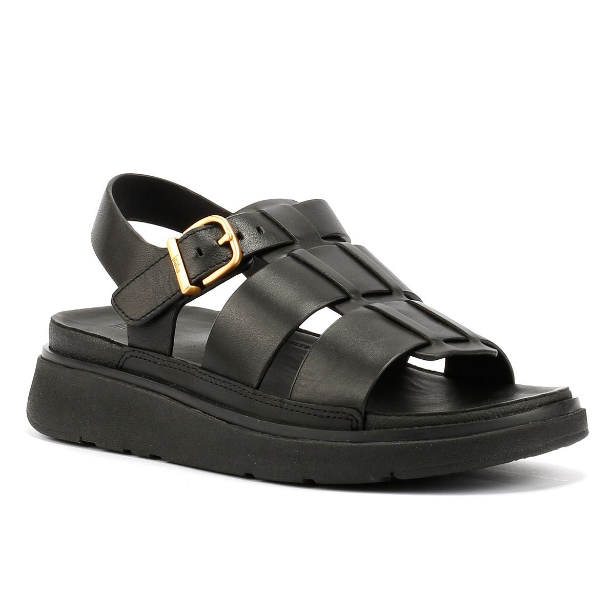 FitFlop GEN-FF Fisherman Leather Women's Black Sandals
