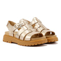 Timberland Clairemont Way Fisherman Leather Women's Gold Metal Sandals