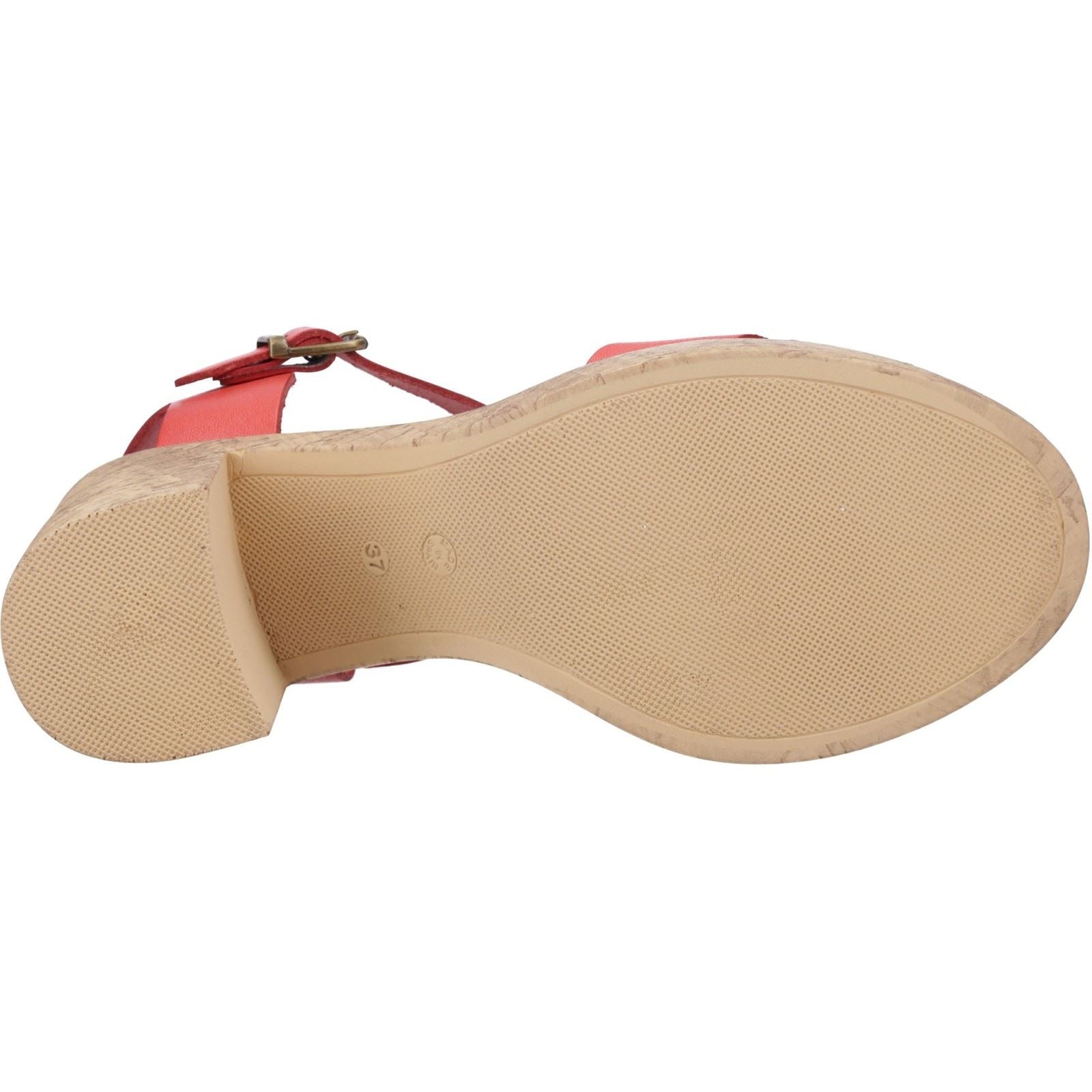 Hush Puppies Georgia Cork Leather Women's Coral Heels