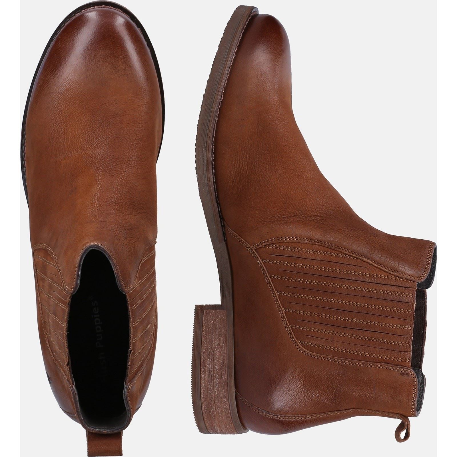 Hush Puppies Edith Leather Women's Tan Boots